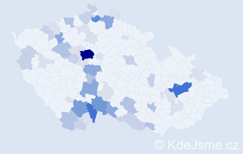 Příjmení: 'Kollmannová', počet výskytů 152 v celé ČR