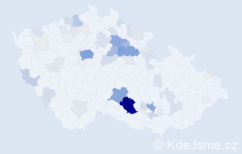 Příjmení: 'Rygl', počet výskytů 285 v celé ČR