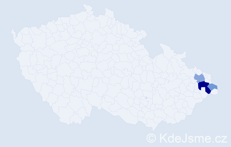 Příjmení: 'Gryžbon', počet výskytů 14 v celé ČR