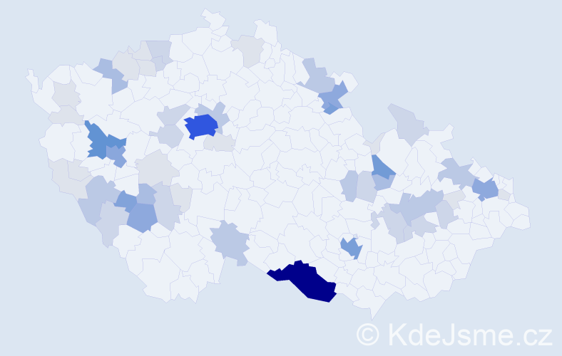 Příjmení: 'Herzig', počet výskytů 178 v celé ČR