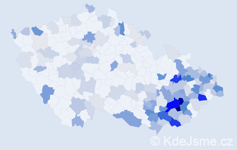 Příjmení: 'Gazdová', počet výskytů 499 v celé ČR