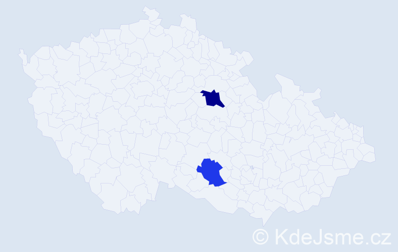 Příjmení: 'Jilberg', počet výskytů 3 v celé ČR
