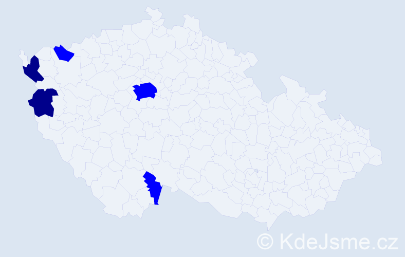 Příjmení: '"Dang Phuong"', počet výskytů 7 v celé ČR