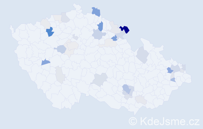 Příjmení: 'Boldi', počet výskytů 123 v celé ČR