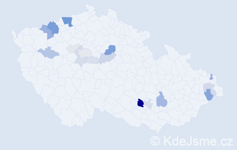 Příjmení: 'Limbergová', počet výskytů 61 v celé ČR