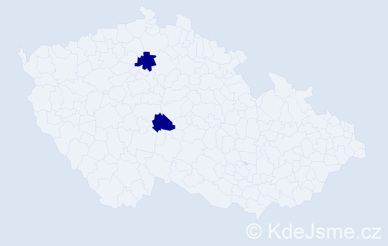 Příjmení: 'Budanovová', počet výskytů 2 v celé ČR