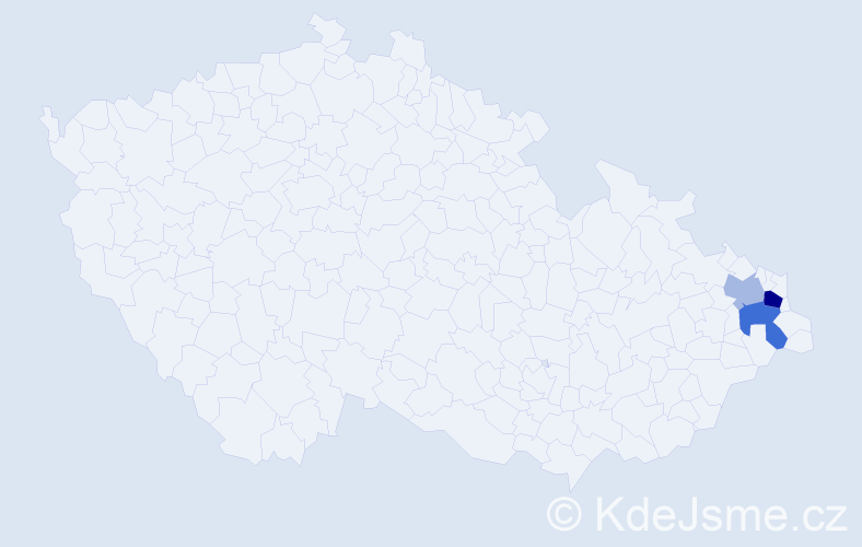 Příjmení: 'Barabasz', počet výskytů 10 v celé ČR