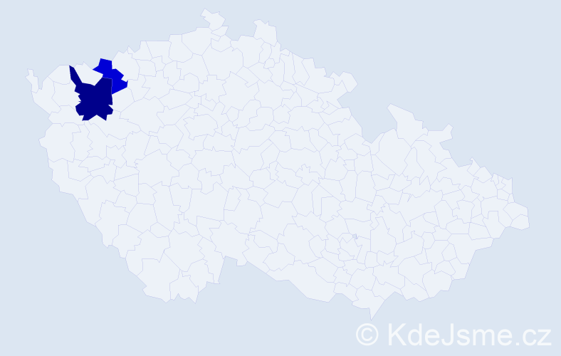 Příjmení: 'Dachusová', počet výskytů 3 v celé ČR