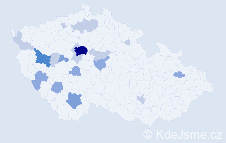 Příjmení: 'Peller', počet výskytů 48 v celé ČR