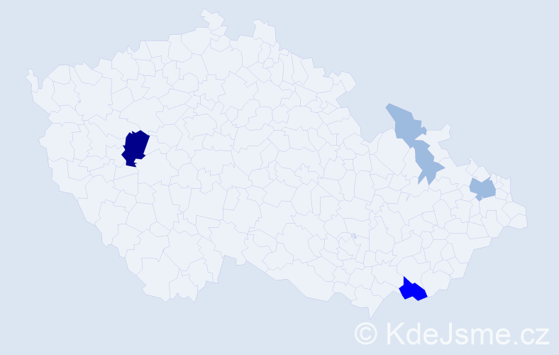 Příjmení: 'Kudielková', počet výskytů 10 v celé ČR