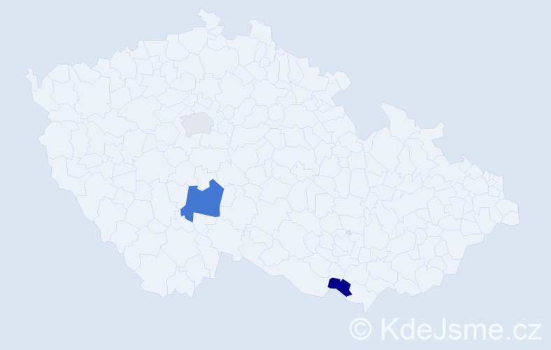 Příjmení: 'Kunovová', počet výskytů 4 v celé ČR