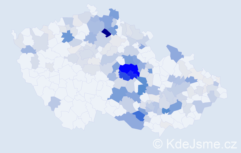 Příjmení: 'Pecinová', počet výskytů 616 v celé ČR