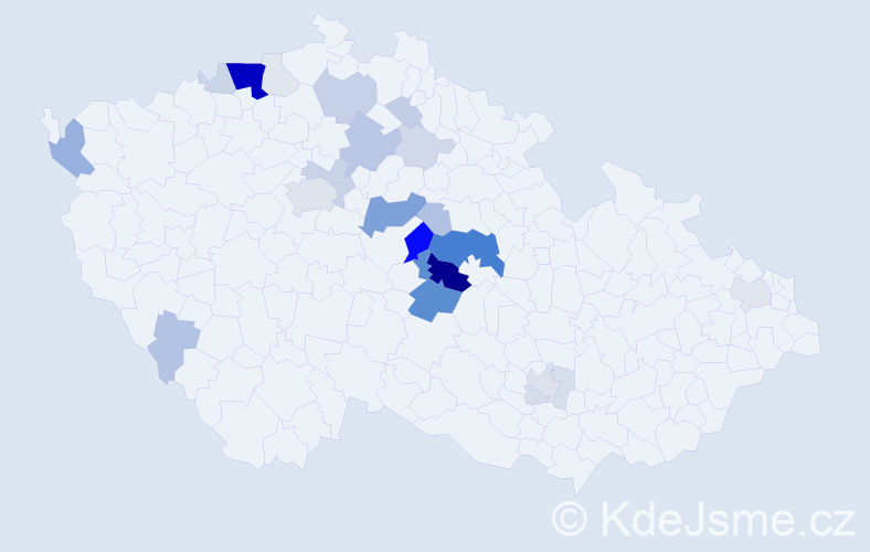 Příjmení: 'Hamsová', počet výskytů 93 v celé ČR