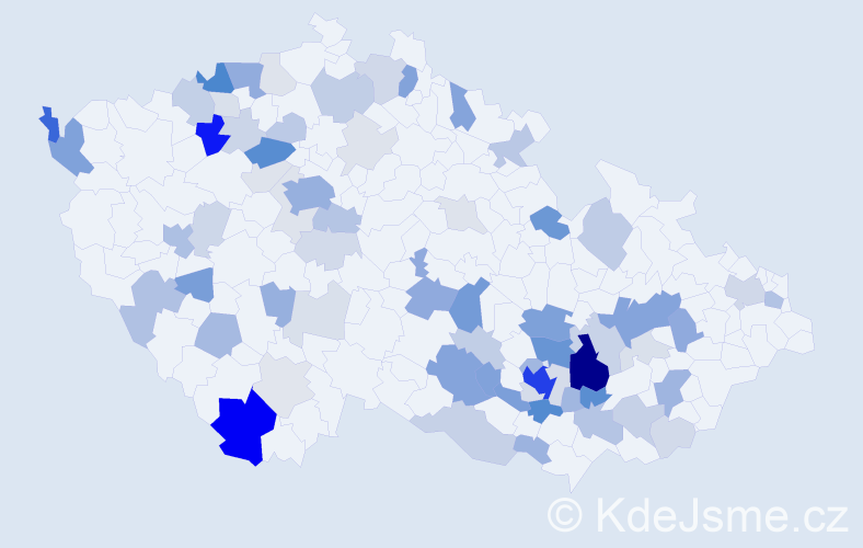 Příjmení: 'Adlerová', počet výskytů 246 v celé ČR