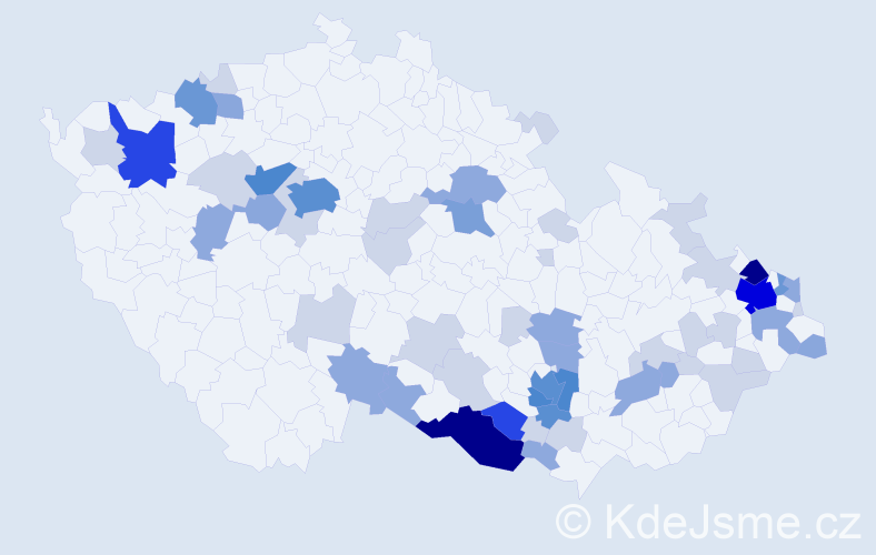 Příjmení: 'Demková', počet výskytů 159 v celé ČR