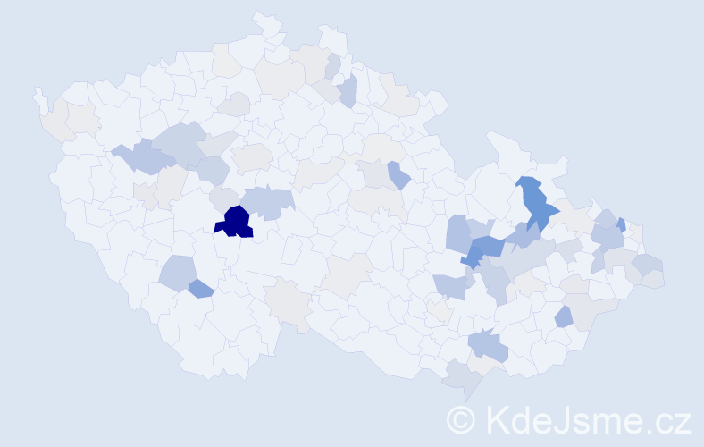 Příjmení: 'Kopka', počet výskytů 238 v celé ČR