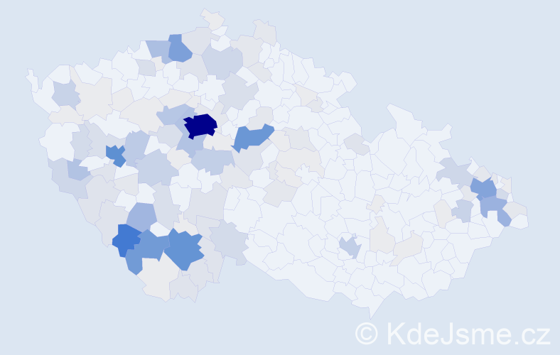 Příjmení: 'Škopková', počet výskytů 563 v celé ČR
