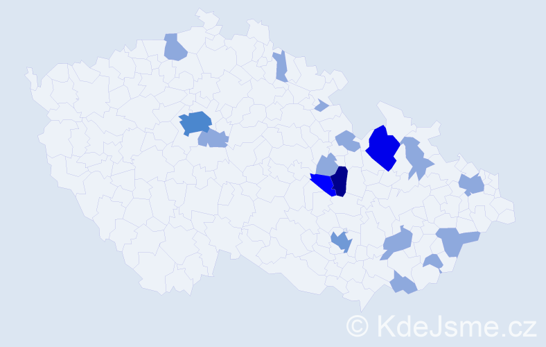 Příjmení: 'Kösslerová', počet výskytů 32 v celé ČR