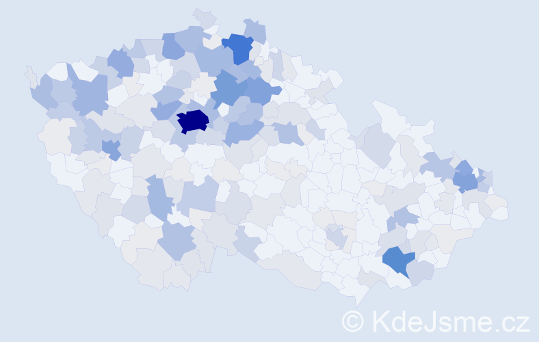 Příjmení: 'Kupec', počet výskytů 843 v celé ČR