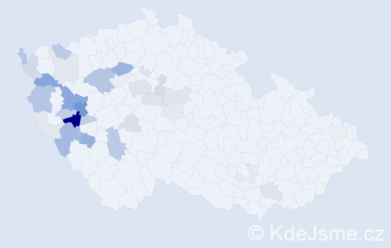 Příjmení: 'Stuchl', počet výskytů 154 v celé ČR
