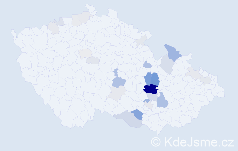 Příjmení: 'Kotoulek', počet výskytů 83 v celé ČR
