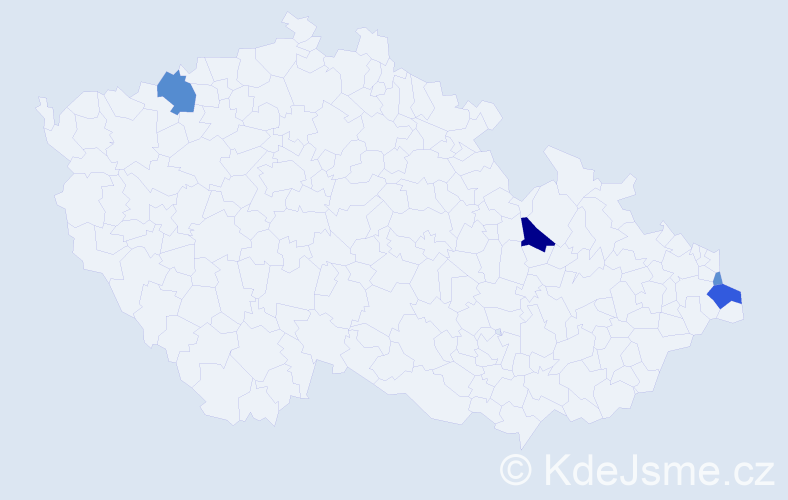 Příjmení: 'Bassler', počet výskytů 10 v celé ČR