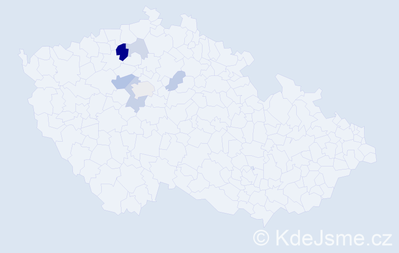 Příjmení: 'Holeyšovská', počet výskytů 16 v celé ČR