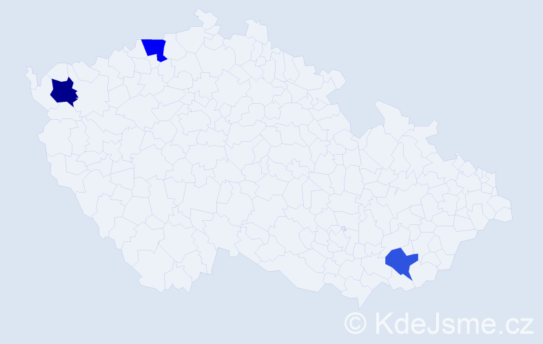 Příjmení: 'Ajdini', počet výskytů 8 v celé ČR