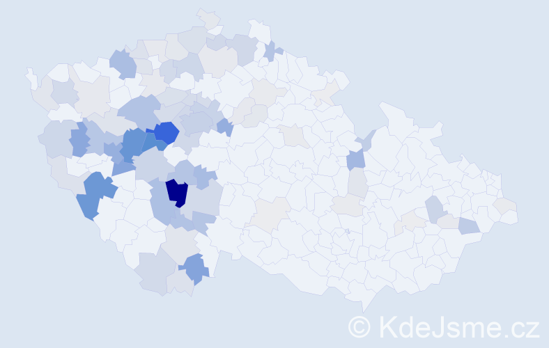 Příjmení: 'Zítek', počet výskytů 386 v celé ČR