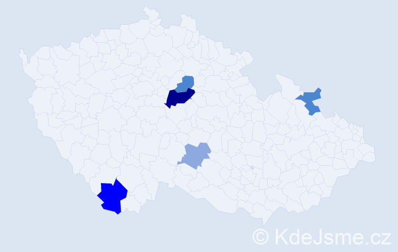 Příjmení: 'Krulická', počet výskytů 14 v celé ČR
