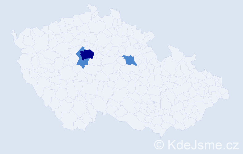 Příjmení: 'Cehulová', počet výskytů 8 v celé ČR
