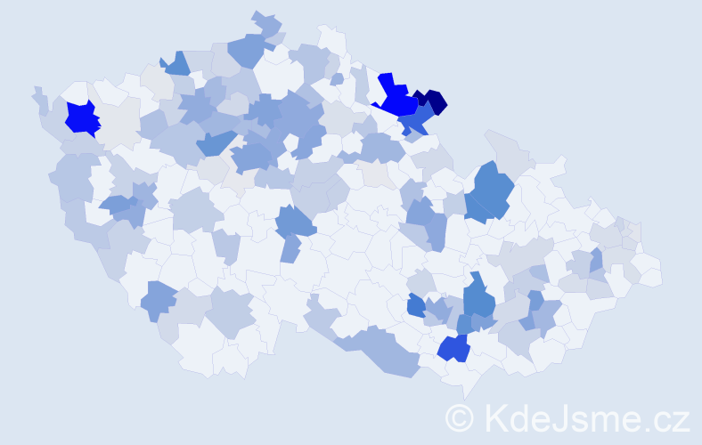 Příjmení: 'Winter', počet výskytů 466 v celé ČR
