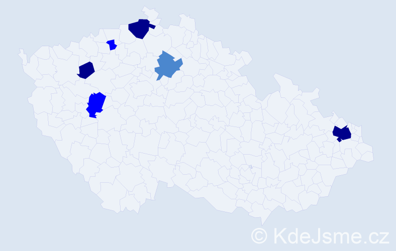 Příjmení: 'Baša', počet výskytů 14 v celé ČR