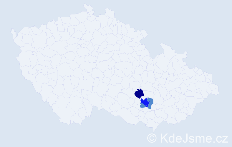 Příjmení: 'Breineková', počet výskytů 8 v celé ČR