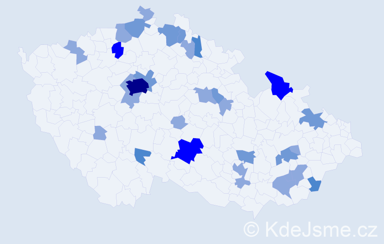 Příjmení: 'Buryánková', počet výskytů 59 v celé ČR
