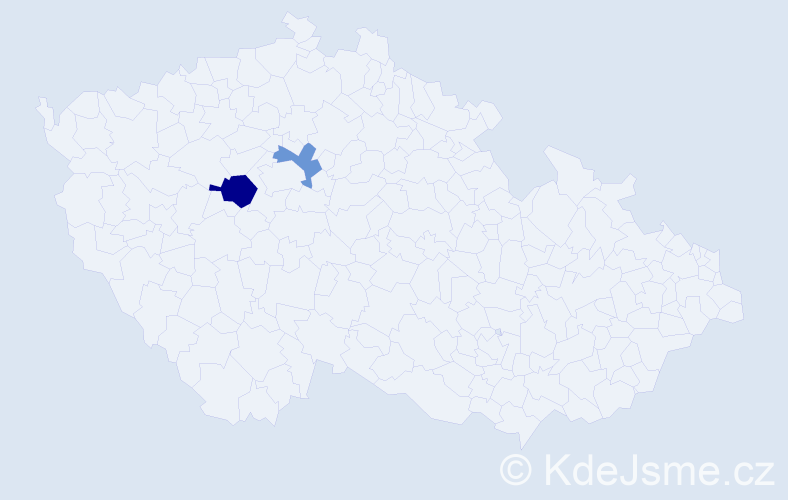 Příjmení: 'Pálčiková', počet výskytů 6 v celé ČR