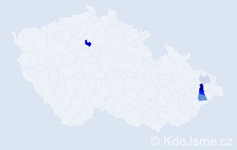 Příjmení: 'Pargáč', počet výskytů 8 v celé ČR