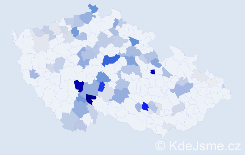 Příjmení: 'Neruda', počet výskytů 264 v celé ČR
