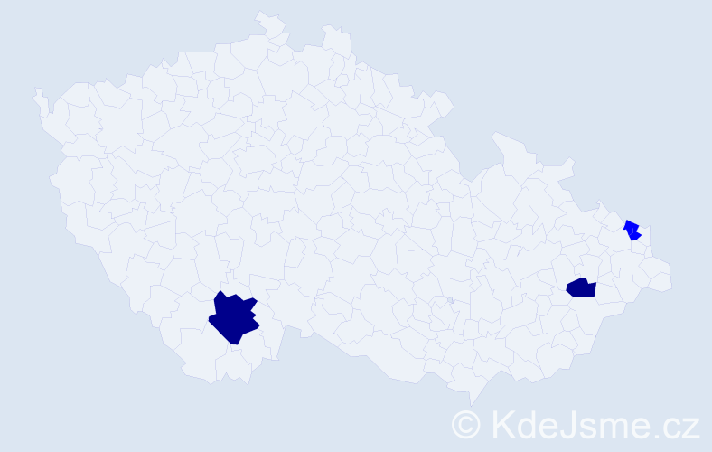 Příjmení: 'Fodora', počet výskytů 6 v celé ČR