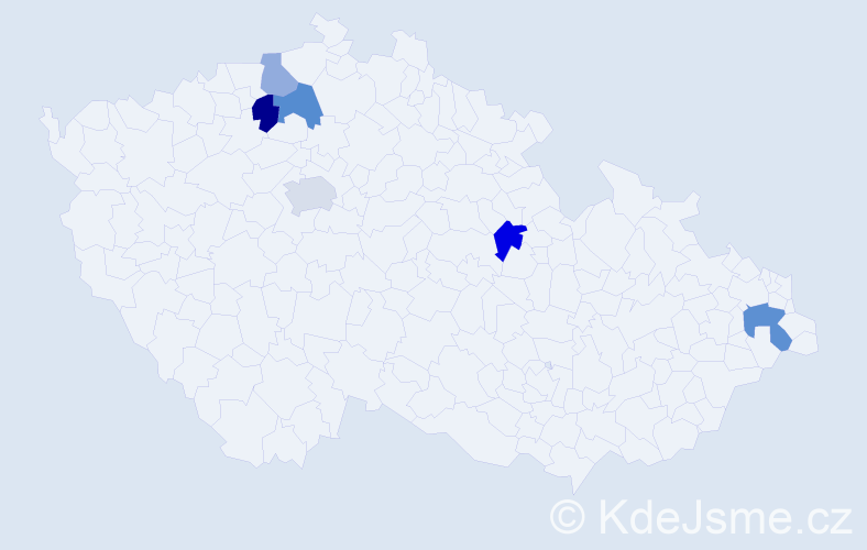 Příjmení: 'Klančík', počet výskytů 19 v celé ČR