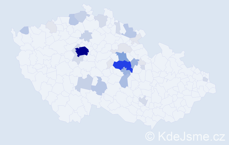 Příjmení: 'Zlesák', počet výskytů 126 v celé ČR