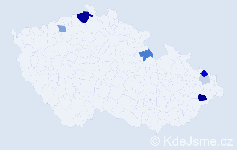 Příjmení: 'Čuchta', počet výskytů 11 v celé ČR