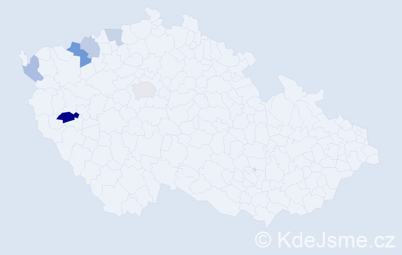 Příjmení: 'Helgertová', počet výskytů 10 v celé ČR