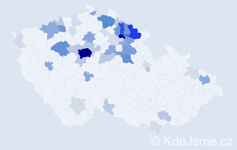 Příjmení: 'Kotyk', počet výskytů 176 v celé ČR
