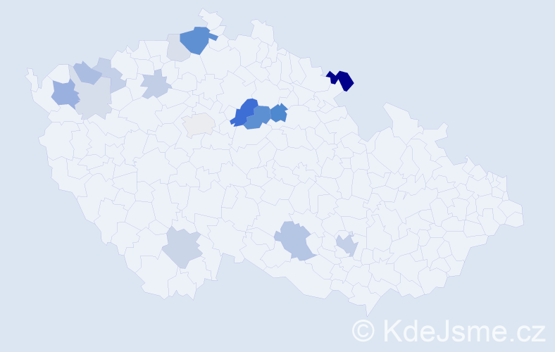Příjmení: 'Csupori', počet výskytů 40 v celé ČR