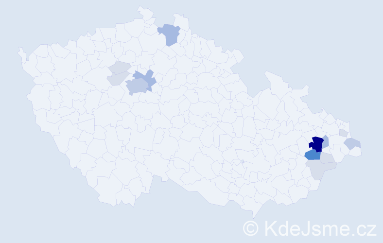 Příjmení: 'Krutilková', počet výskytů 48 v celé ČR