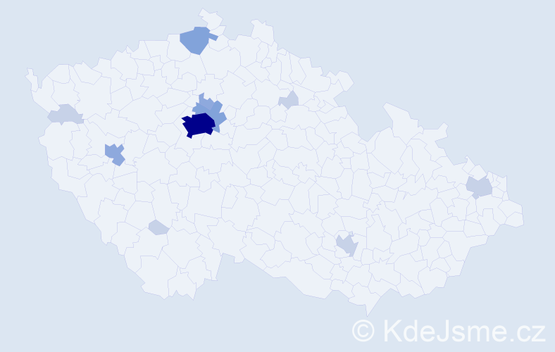 Příjmení: 'Dordyay', počet výskytů 27 v celé ČR