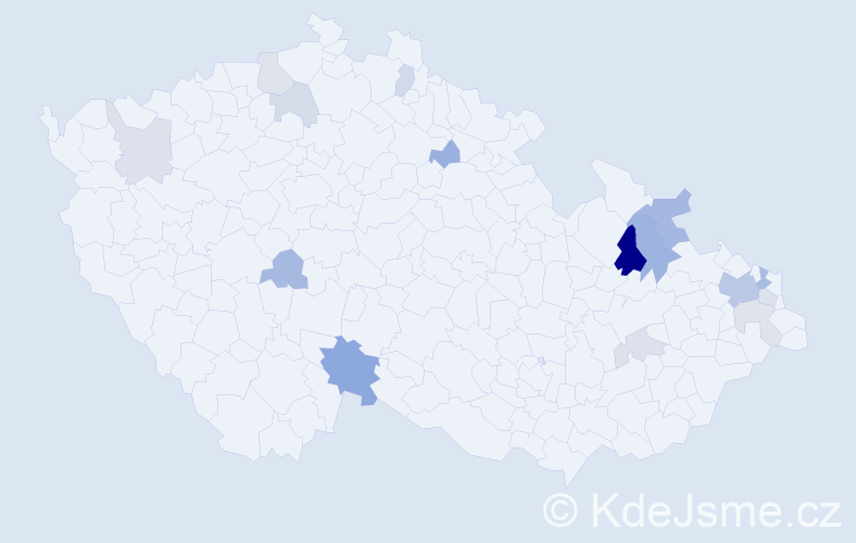 Příjmení: 'Ohrádková', počet výskytů 30 v celé ČR