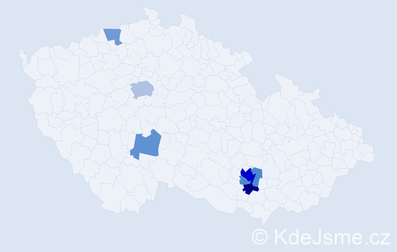 Příjmení: 'Rotnáglová', počet výskytů 14 v celé ČR