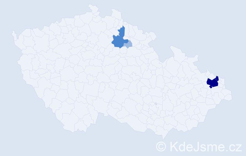 Příjmení: 'Rechtoris', počet výskytů 13 v celé ČR